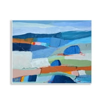 Stupell Industries Expressive Colorfield Landscape Abstract Painting Unframed Art Print Wall Art, 14 x 11