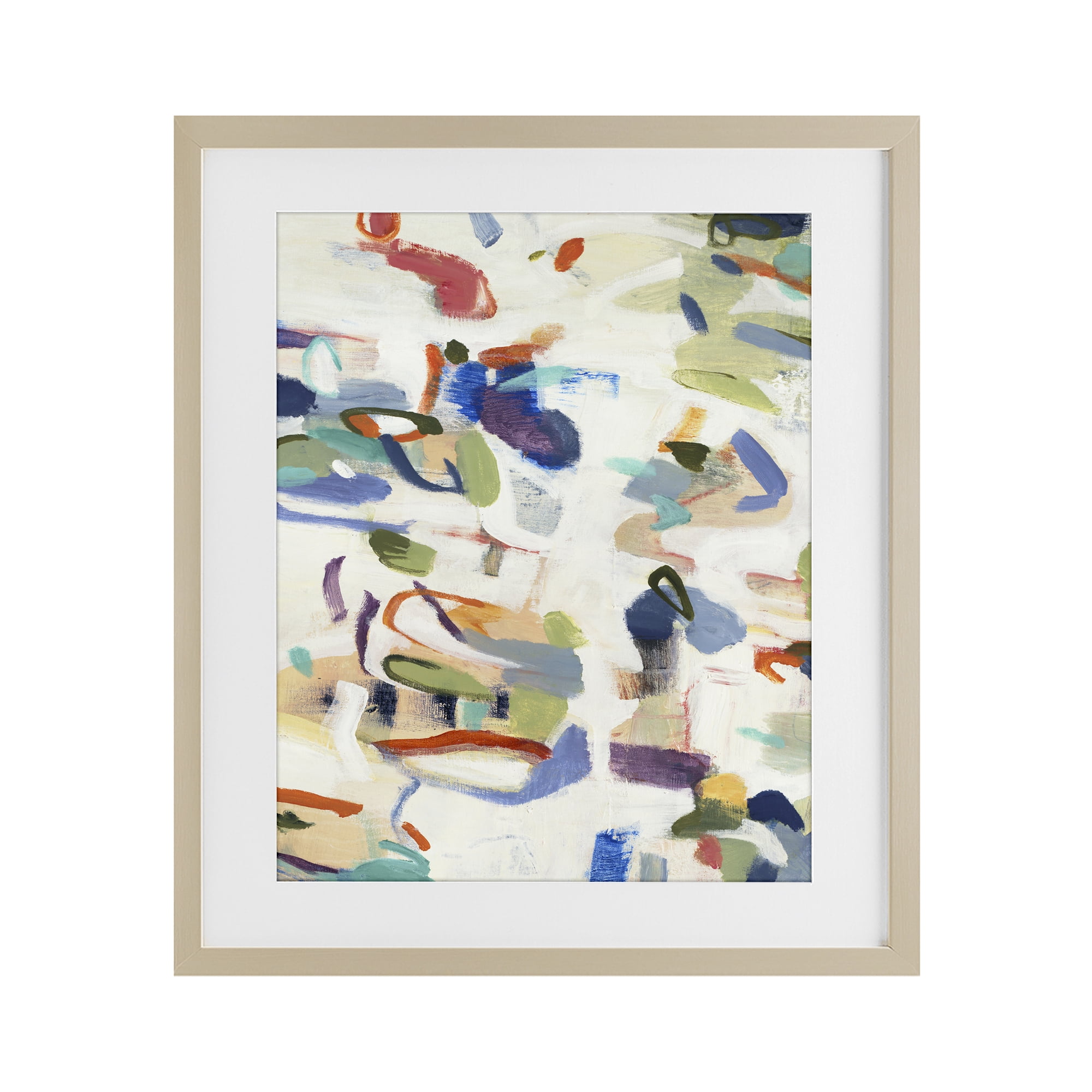 Stupell Industries Expressive Composition Brushstrokes Birch Framed Print Under Glass, design by Lisa Ridgers