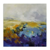 Stupell Industries Expressive Country Field Landscape Painting Gallery Wrapped Canvas Art Print Wall Art, 17 x 17