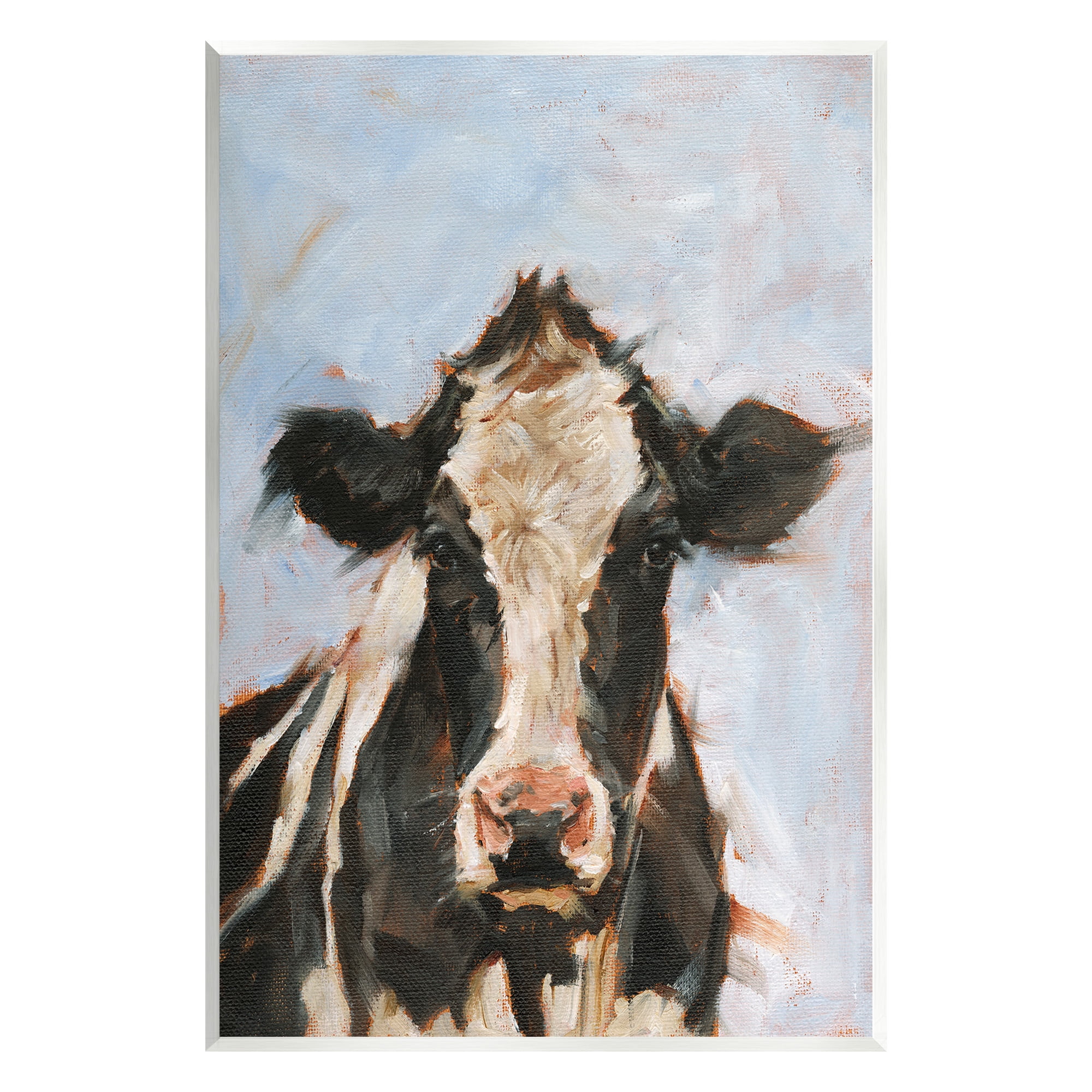 Stupell Industries Expressive Cow Portrait Animals & Insects Painting Unframed Art Print Wall Art, 10 x 15