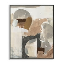 Stupell Industries Expressive Desert Abstract Abstract Painting Black Framed Art Print Wall Art, 11 x 14