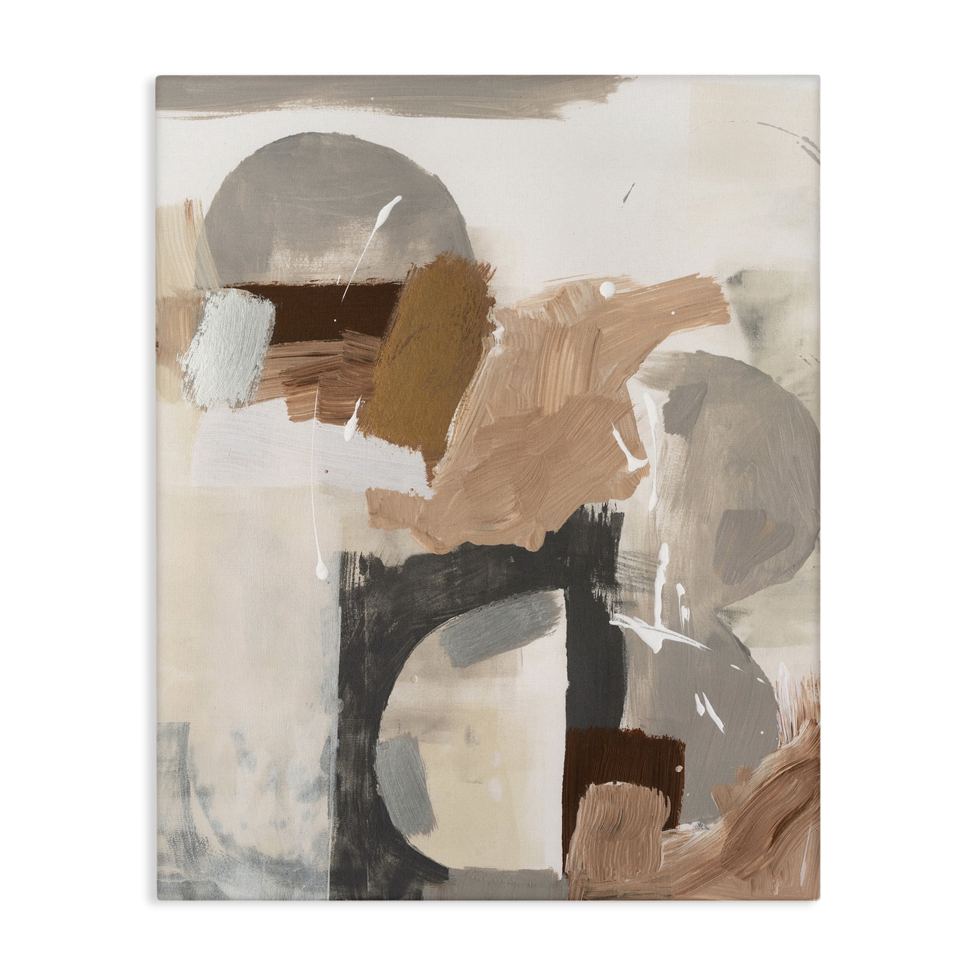 Stupell Industries Expressive Desert Abstract Abstract Painting Gallery Wrapped Canvas Art Print Wall Art, 24 x 30