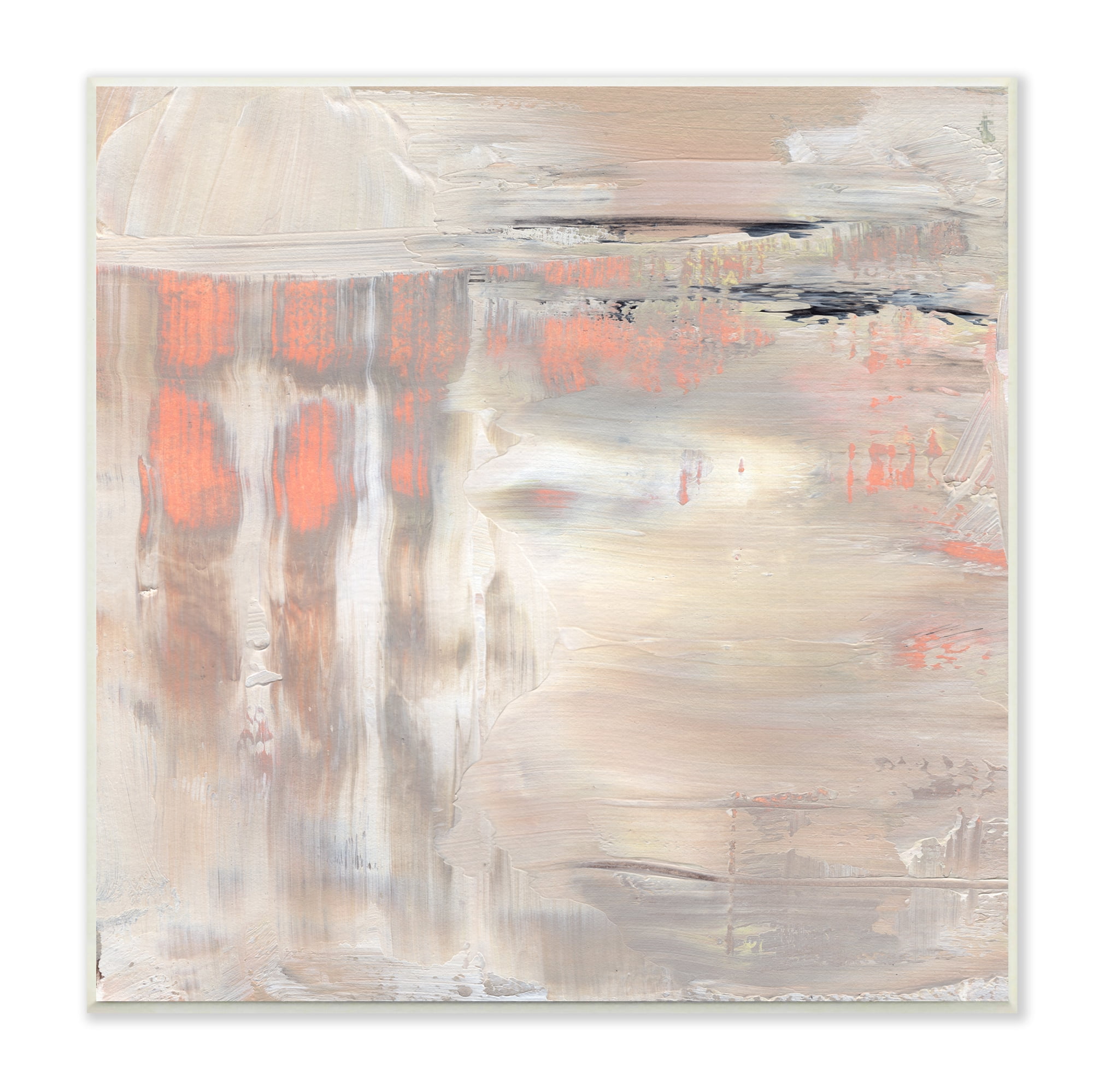 Stupell Industries Expressive Dusk Reflection Abstract Soft Warm Earth Tones Modern Painting Unframed Art Print Wall Art, 12 x 12, Design by Jennifer Paxton Parker