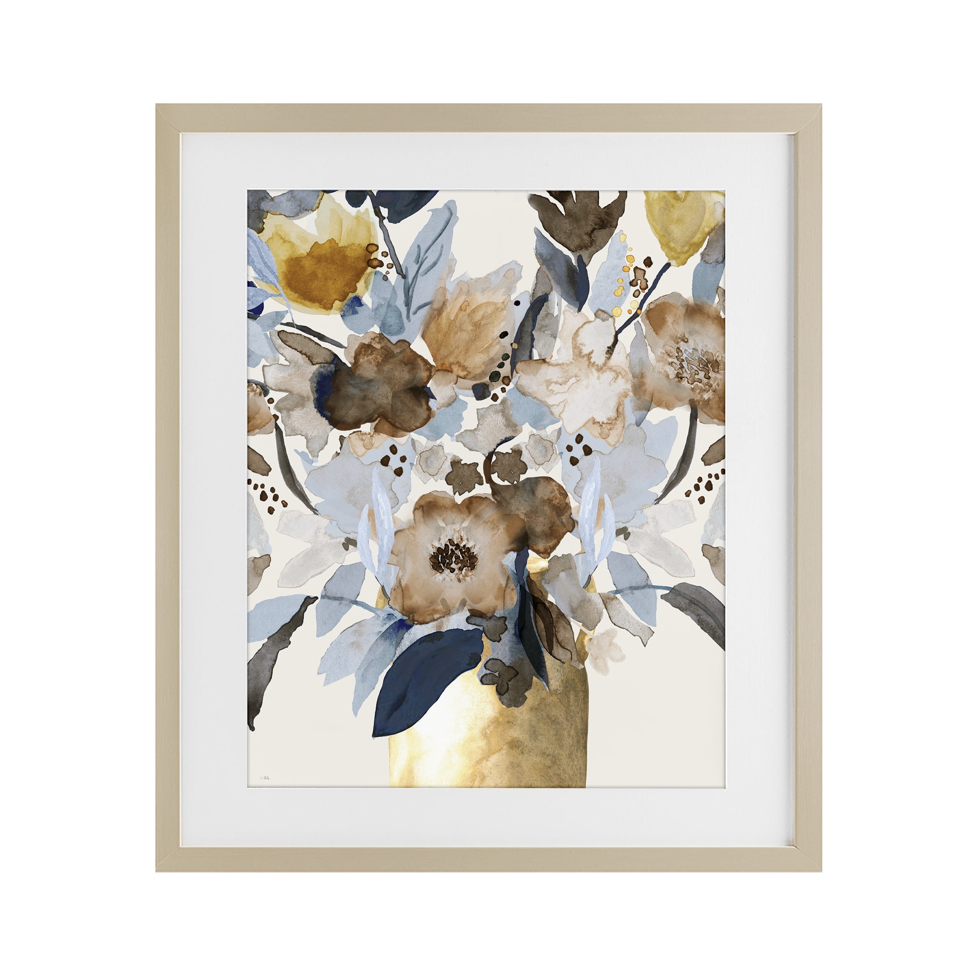 Stupell Industries Expressive Earthy Blossoms Birch Framed Print Under Glass, design by Val Rhodes
