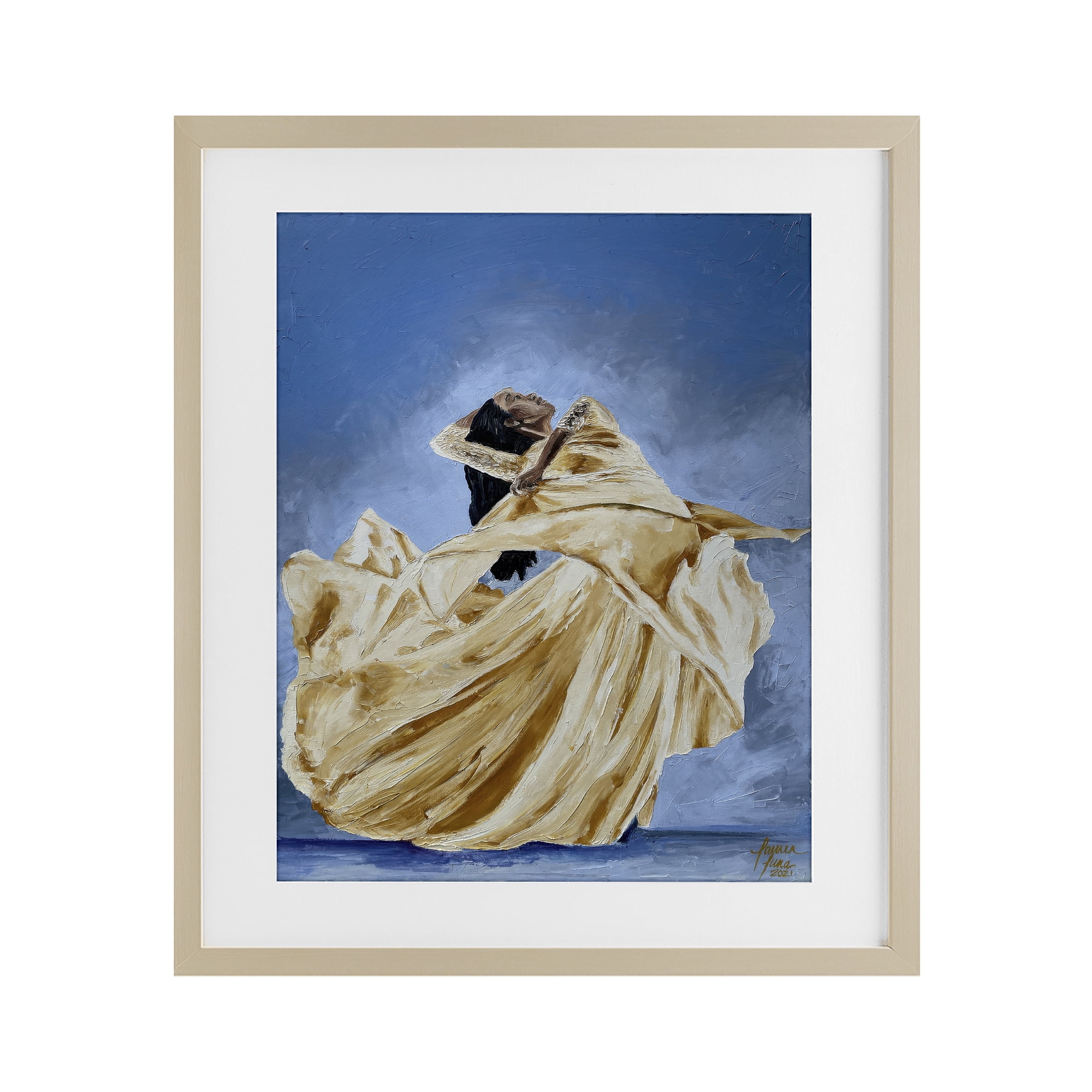Stupell Industries Expressive Elegant Dancer Birch Framed Print Under Glass, design by Lauren Luna