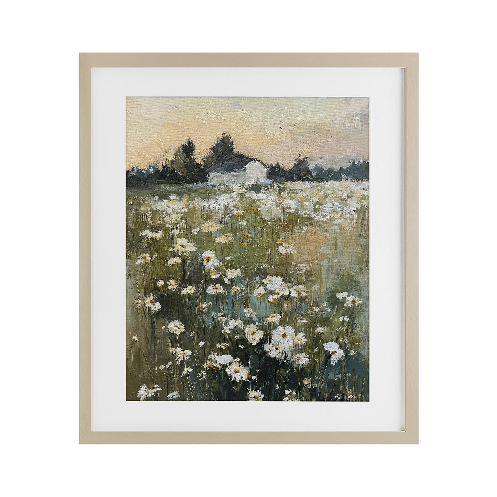 Stupell Industries Expressive Endless Daisies Birch Framed Print Under Glass, design by Svetlana Aleynikova