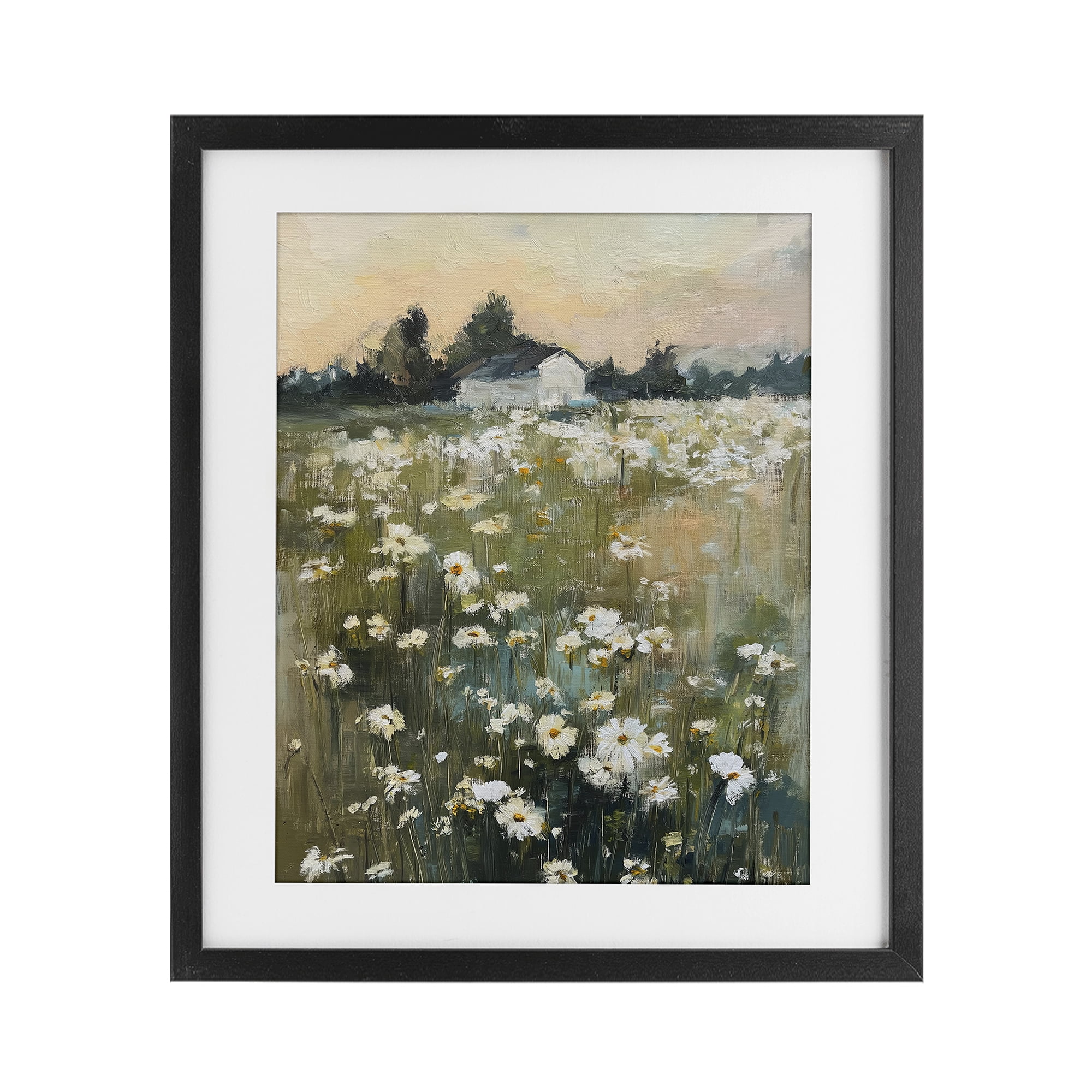 Stupell Industries Expressive Endless Daisies Black Framed Print Under Glass, design by Svetlana Aleynikova