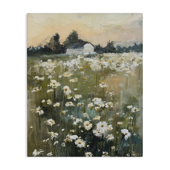 Stupell Industries Farmhouse Expressive Endless Daisies Canvas Art, 16 x 20, by Svetlana Aleynikova