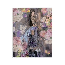 Stupell Industries Expressive Flowers & Woman People Painting Unframed Art Print Wall Art, 11 x 14