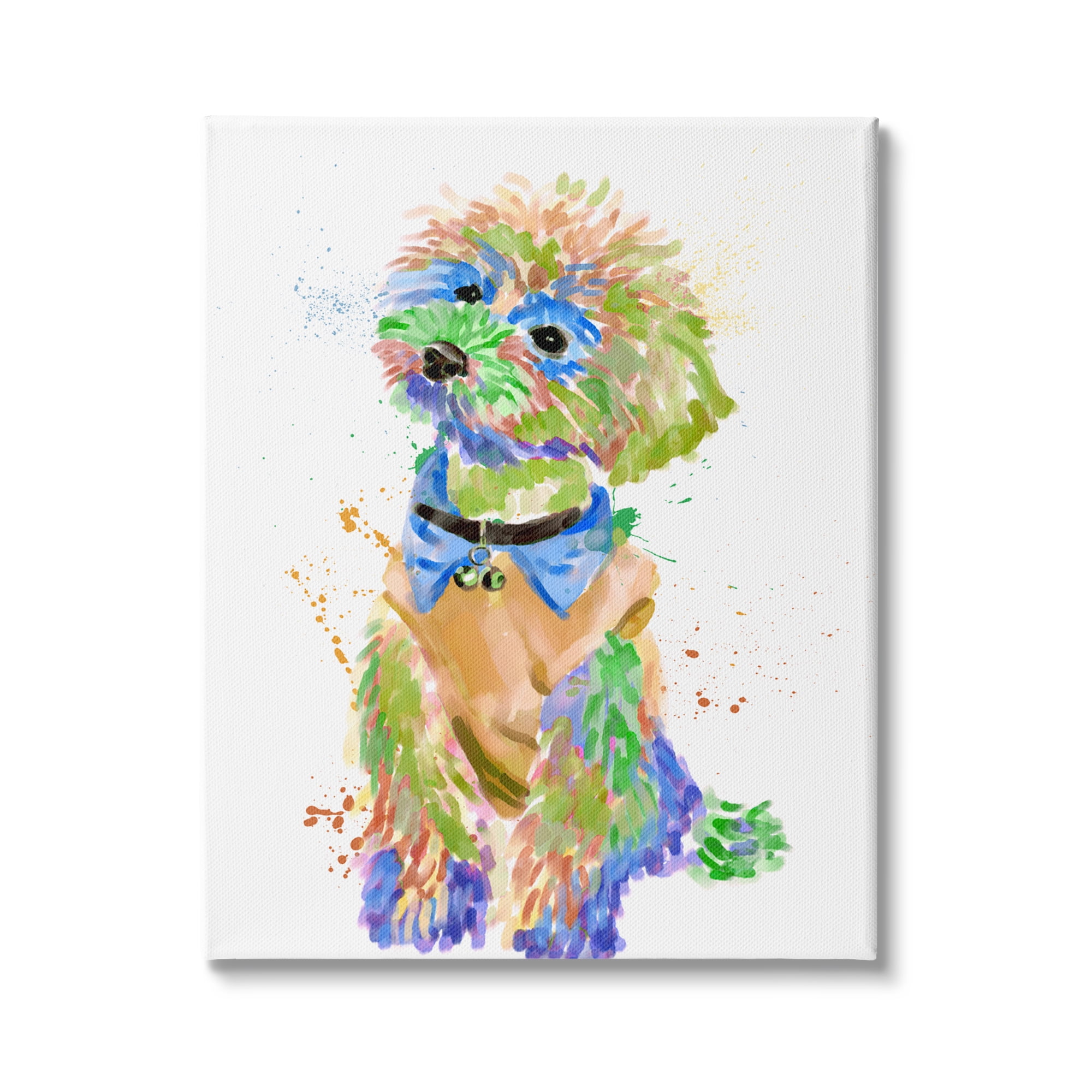 Stupell Industries Expressive Fluffy Dog Chic Clothes Abstract Pet Fur, 16 x 20, Design by Ziwei Li