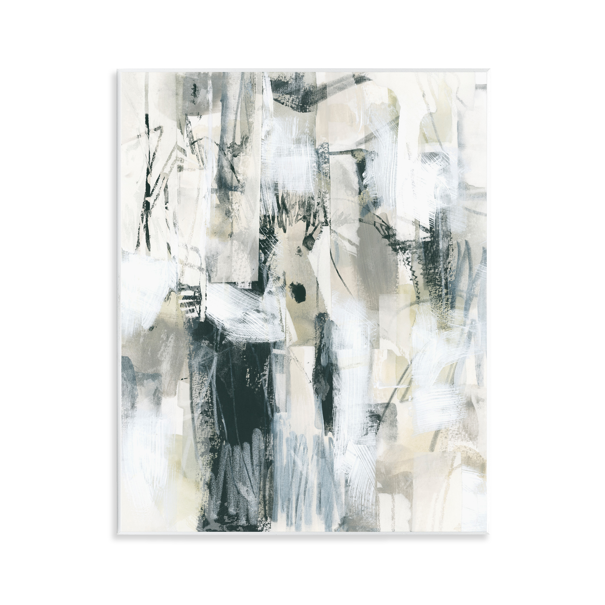 Stupell Industries Expressive Grey Abstraction Abstract Painting Unframed Art Print Wall Art, 11 x 14