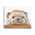 thumbnail image 1 of Stupell Industries Expressive Hedgehog Peeking Smiling Casual Animal Painting Gallery Wrapped Canvas Print Wall Art, Design by George Dyachenko, 1 of 7