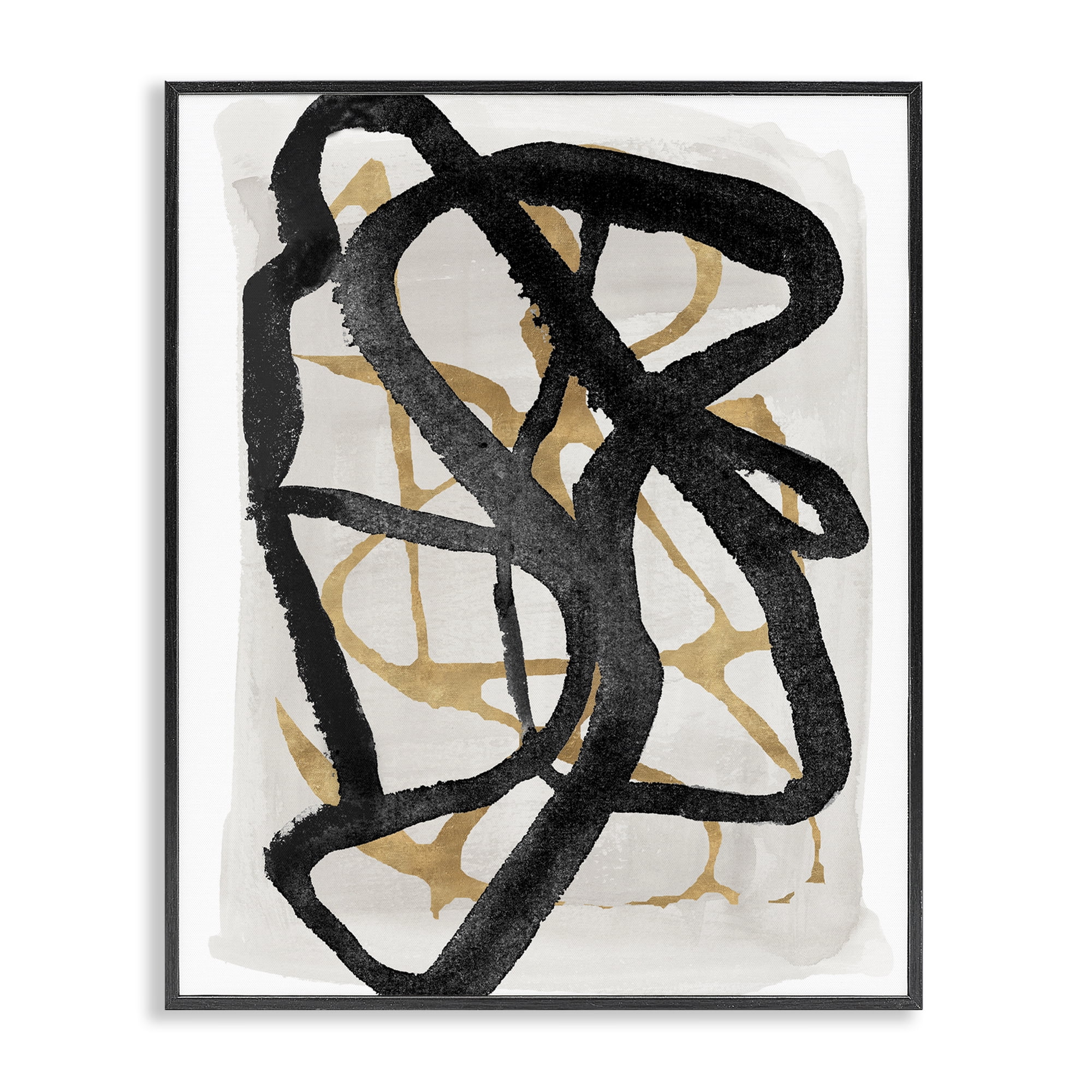 Stupell Industries Expressive Hindsight in Black Black Framed Giclee Art, design by Lucille Price