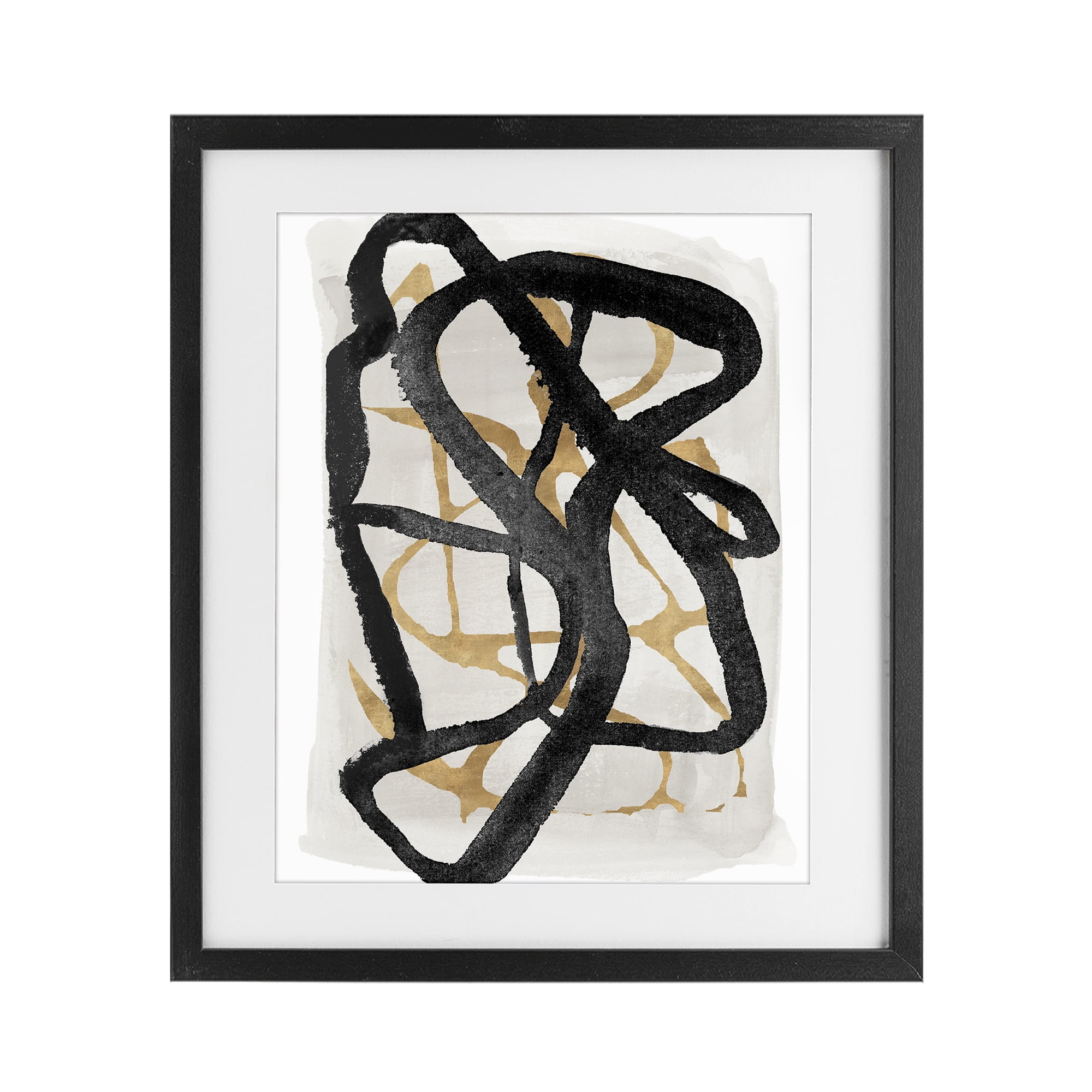 Stupell Industries Expressive Hindsight in Black Black Framed Print Under Glass, design by Lucille Price