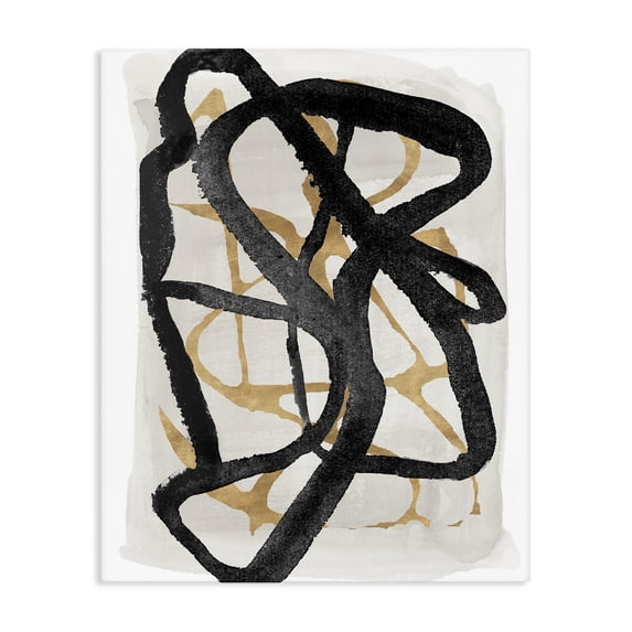 Stupell Industries Contemporary Expressive Hindsight in Black Canvas Art, 36 x 48, by Lucille Price