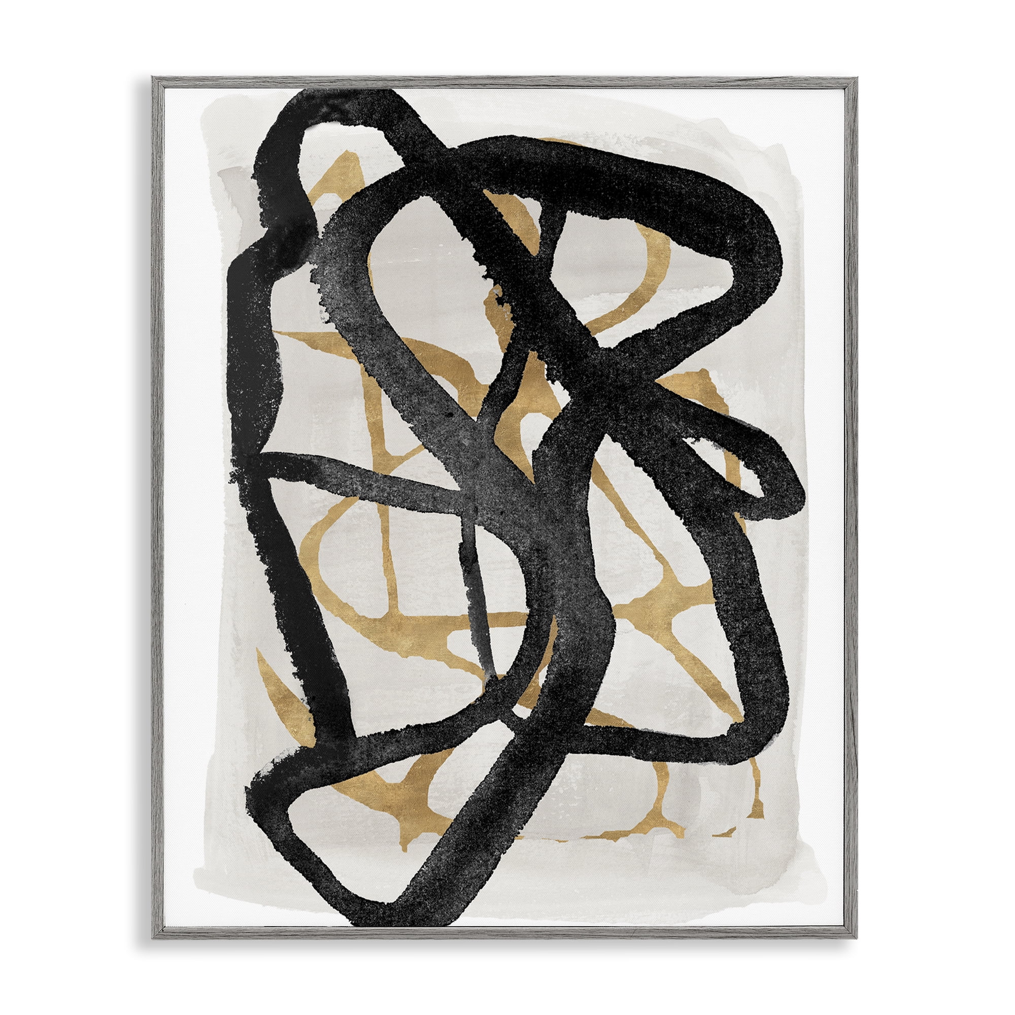 Stupell Industries Expressive Hindsight in Black Gray Framed Giclee Art, design by Lucille Price