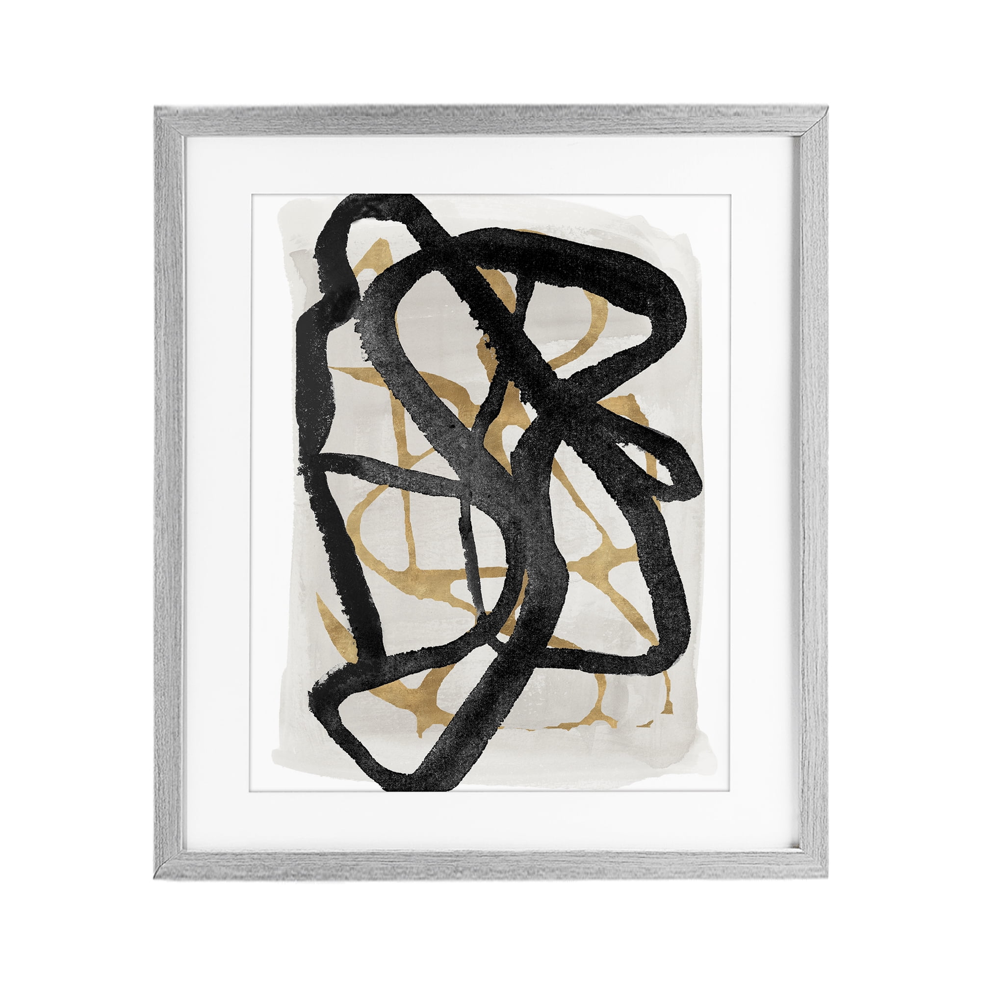 Stupell Industries Expressive Hindsight in Black Gray Framed Print Under Glass, design by Lucille Price