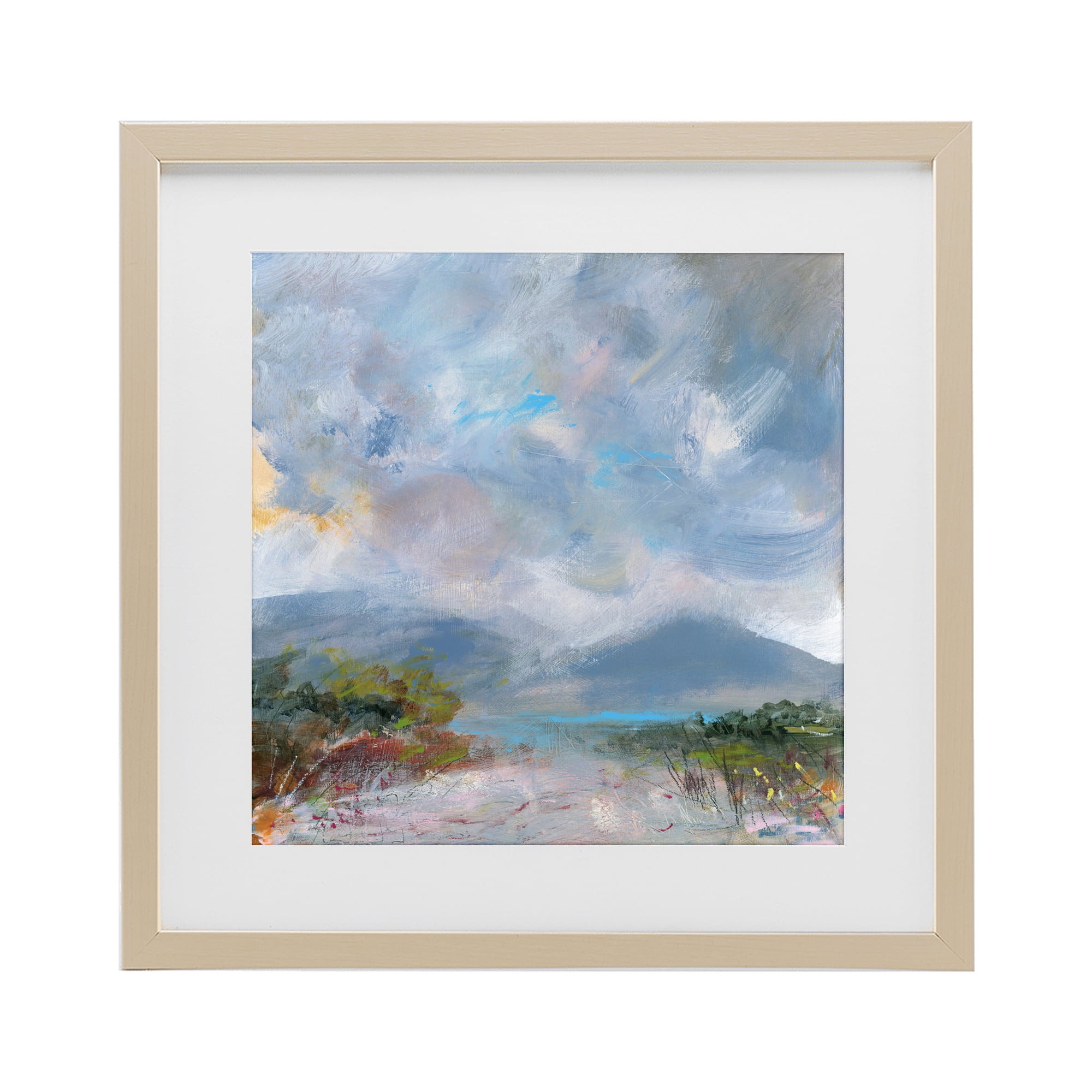 Stupell Industries Expressive Mountain Mists Birch Framed Print Under Glass, design by Leslie Birch