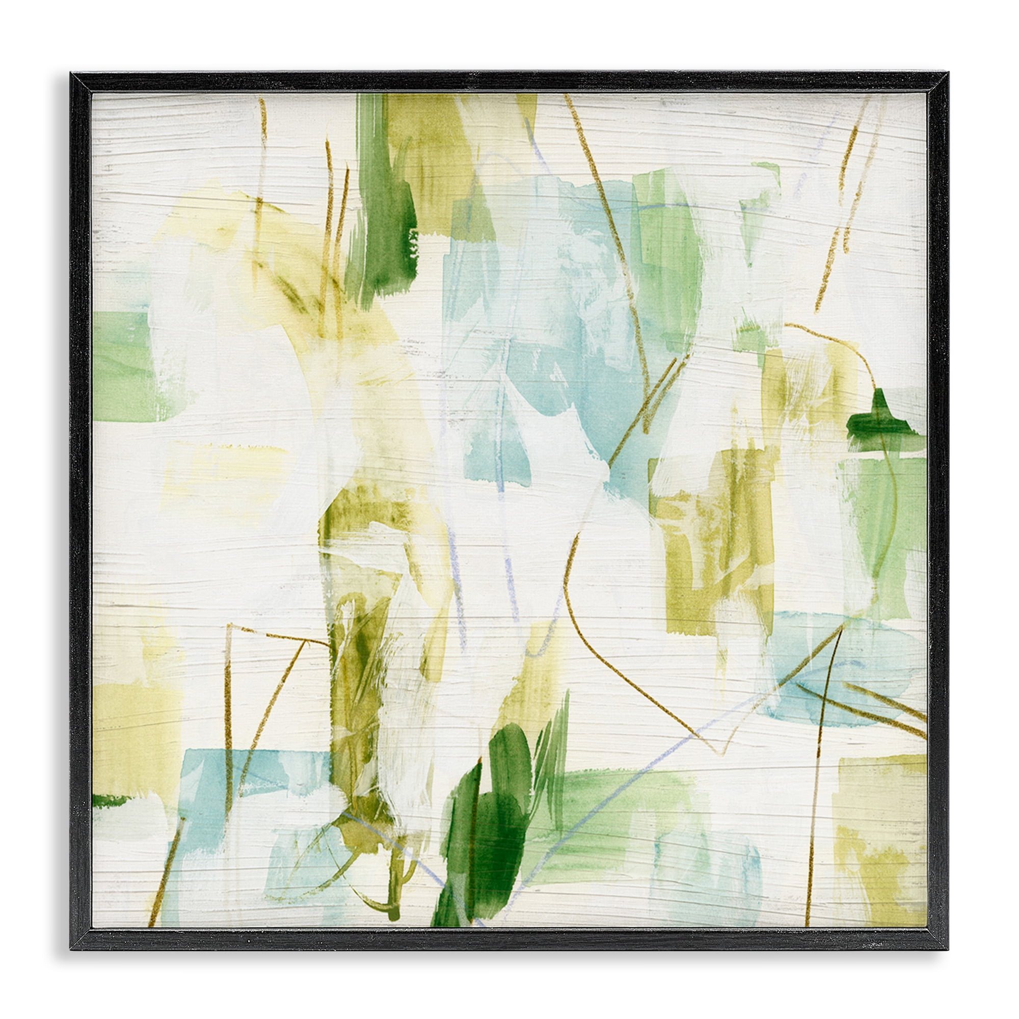 Stupell Industries Expressive Muted Abstraction Abstract Painting Black Framed Art Print Wall Art, 24 x 24