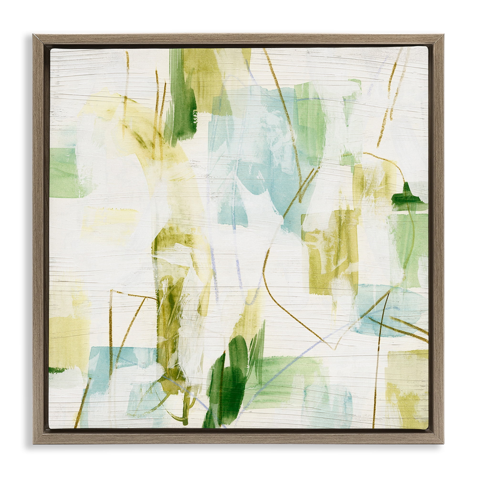 Stupell Industries Expressive Muted Abstraction Abstract Painting Brown Floater Framed Canvas Art Print Wall Art, 25 x 25