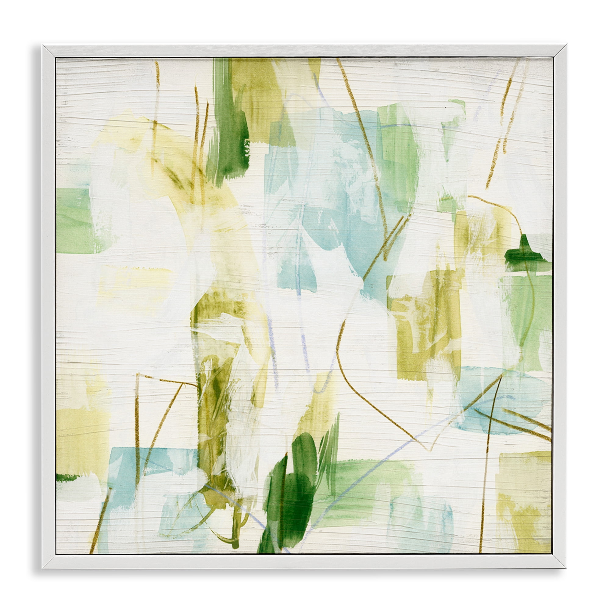 Stupell Industries Expressive Muted Abstraction Abstract Painting White Framed Art Print Wall Art, 24 x 24