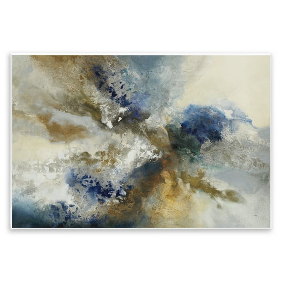 Stupell Industries Expressive Neutral Distortion Abstract Painting Unframed Art Print Wall Art, 15 x 10
