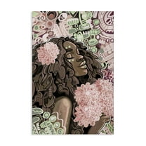 Stupell Industries Expressive Patterned Woman Novelty Painting Gallery Wrapped Canvas Art Print Wall Art, 16 x 24