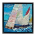 thumbnail image 1 of Stupell Industries Traditional Expressive Sailboats on Waves Black Floating Frame Canvas Art, 25 x 25, by Beth A. Forst, 1 of 8