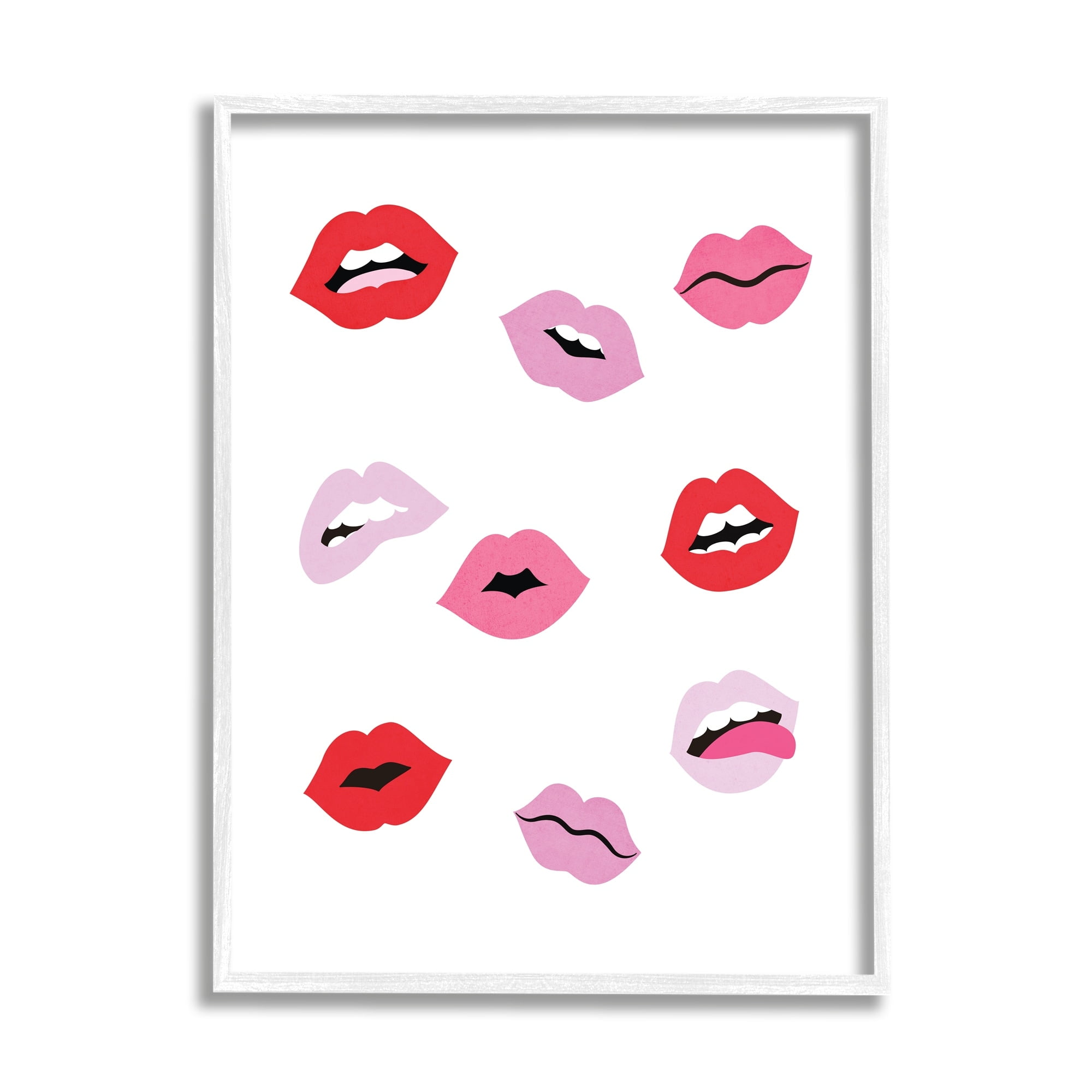 Stupell Industries Expressive Seductive Lips Red Lipstick Shades,11 x 14, Design by JJ Design House LLC