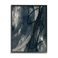 thumbnail image 1 of Stupell Industries Expressive Shades of Blue Abstract Linear Design Design by Daphne Polselli, 24" x 30", Black Framed, 1 of 1