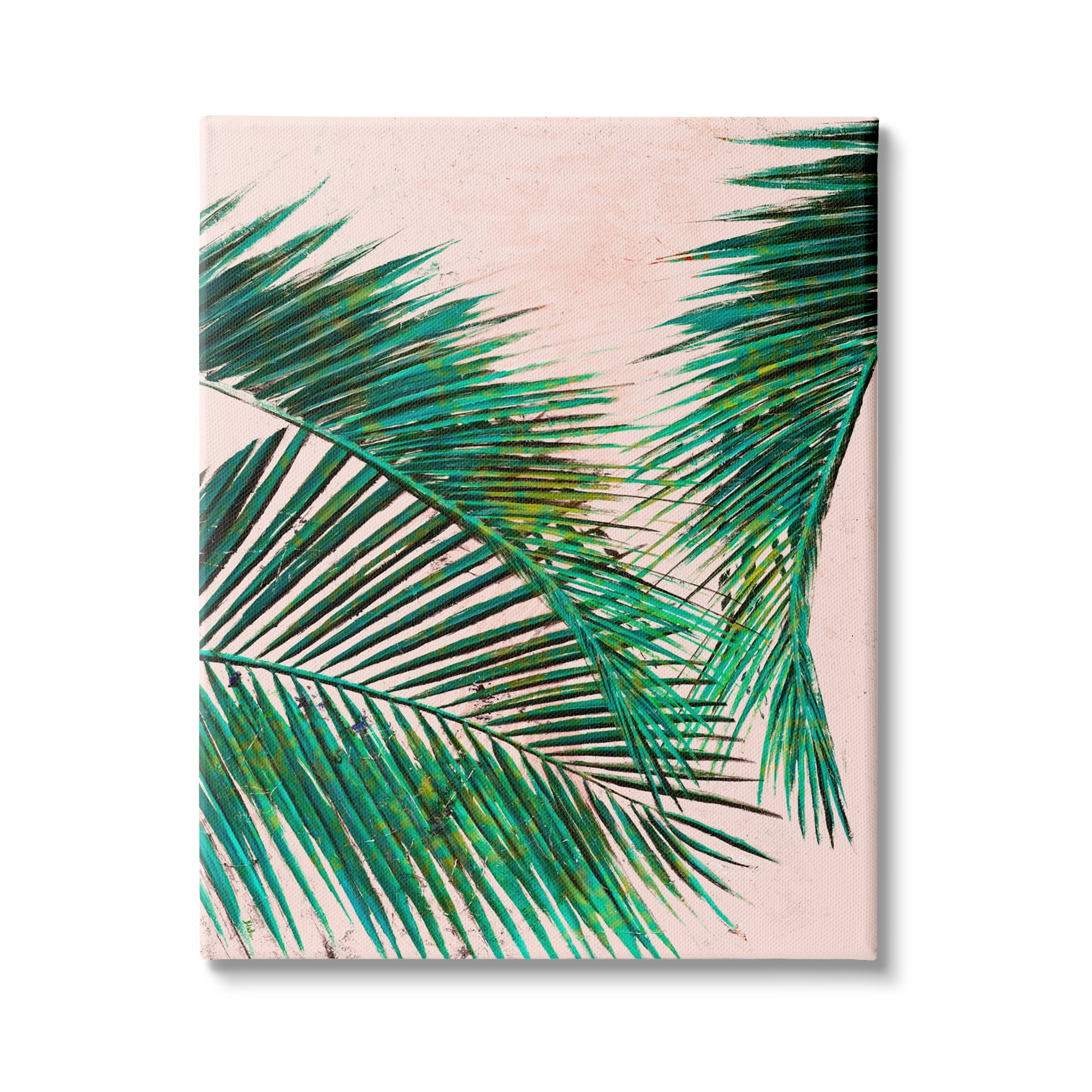 Stupell Industries Expressive Tropical Palm Fronds over Pink Warm Plants, 30 x 40, Design by Patricia Pinto