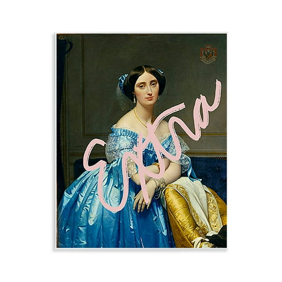 Stupell Industries Extra Classical Portrait Novelty & Humor Painting Unframed Art Print Wall Art, 11 x 14