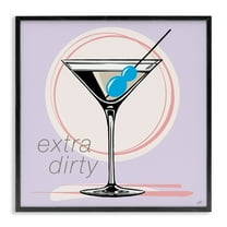 Stupell Industries Extra Dirty Martini Food & Beverage Painting Black Framed Art Print Wall Art, 12 x 12