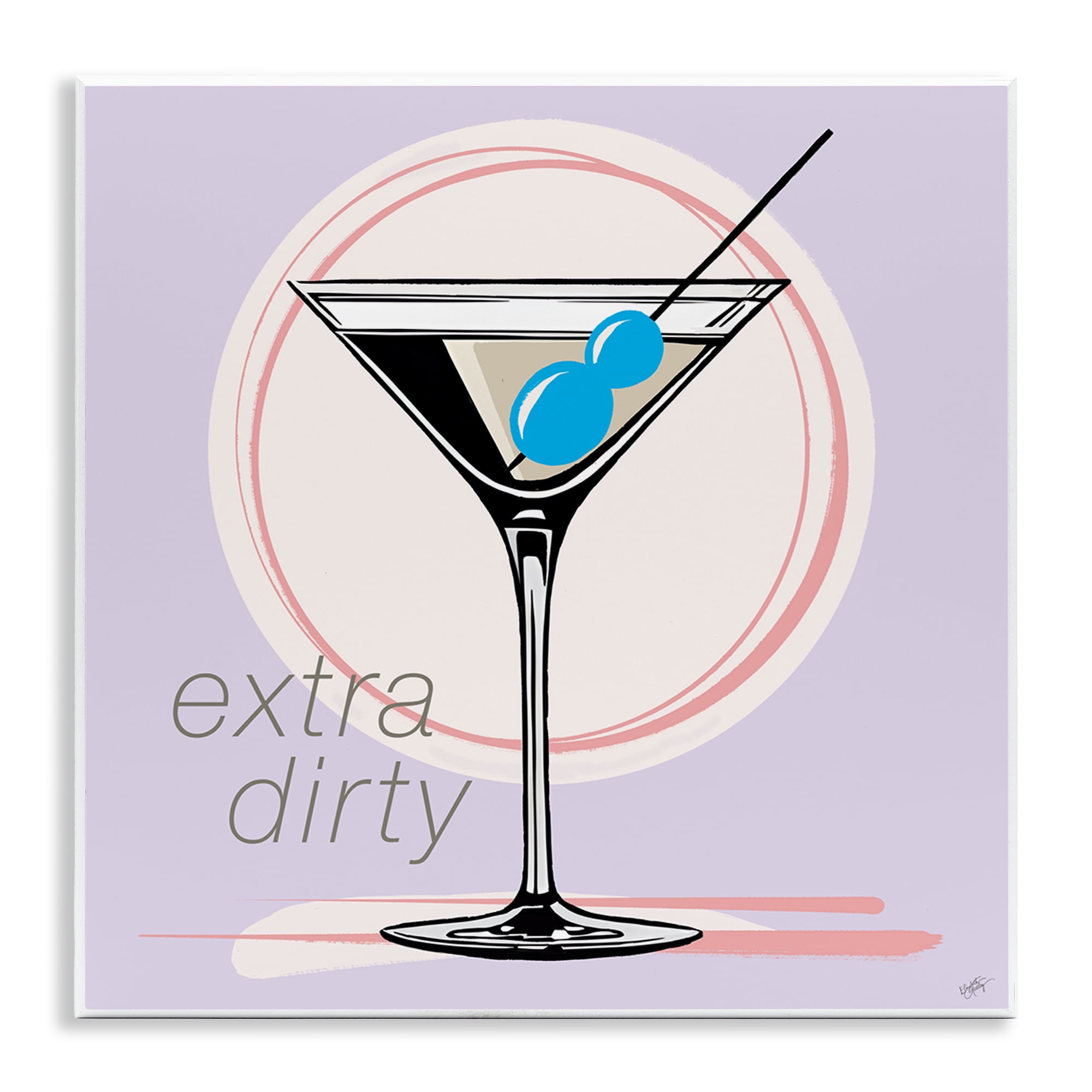 Stupell Industries Extra Dirty Martini Food & Beverage Painting Unframed Art Print Wall Art, 12 x 12