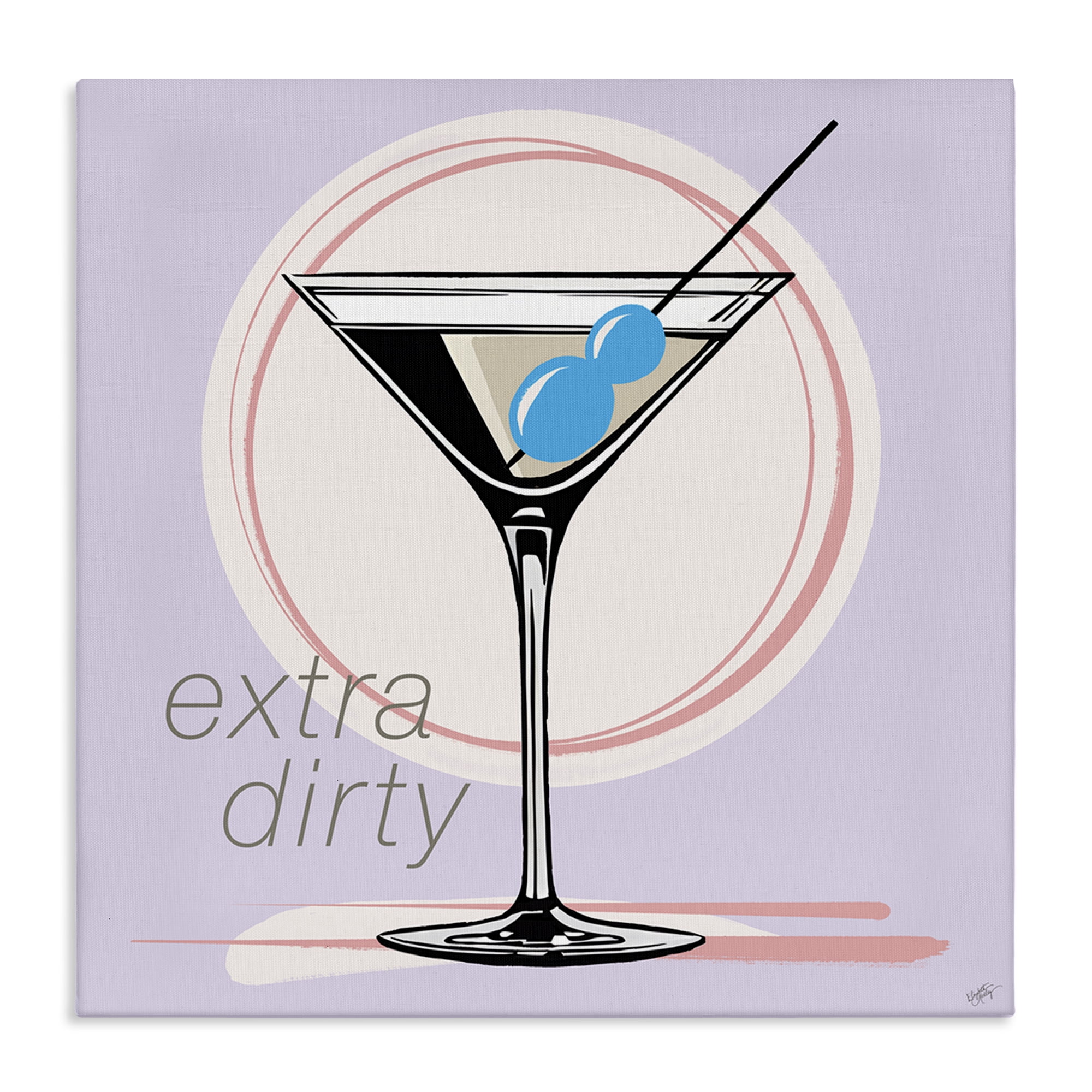 Stupell Industries Extra Dirty Martini Food & Beverage Painting Wrapped Canvas Art Print Wall Art, 30 x 30
