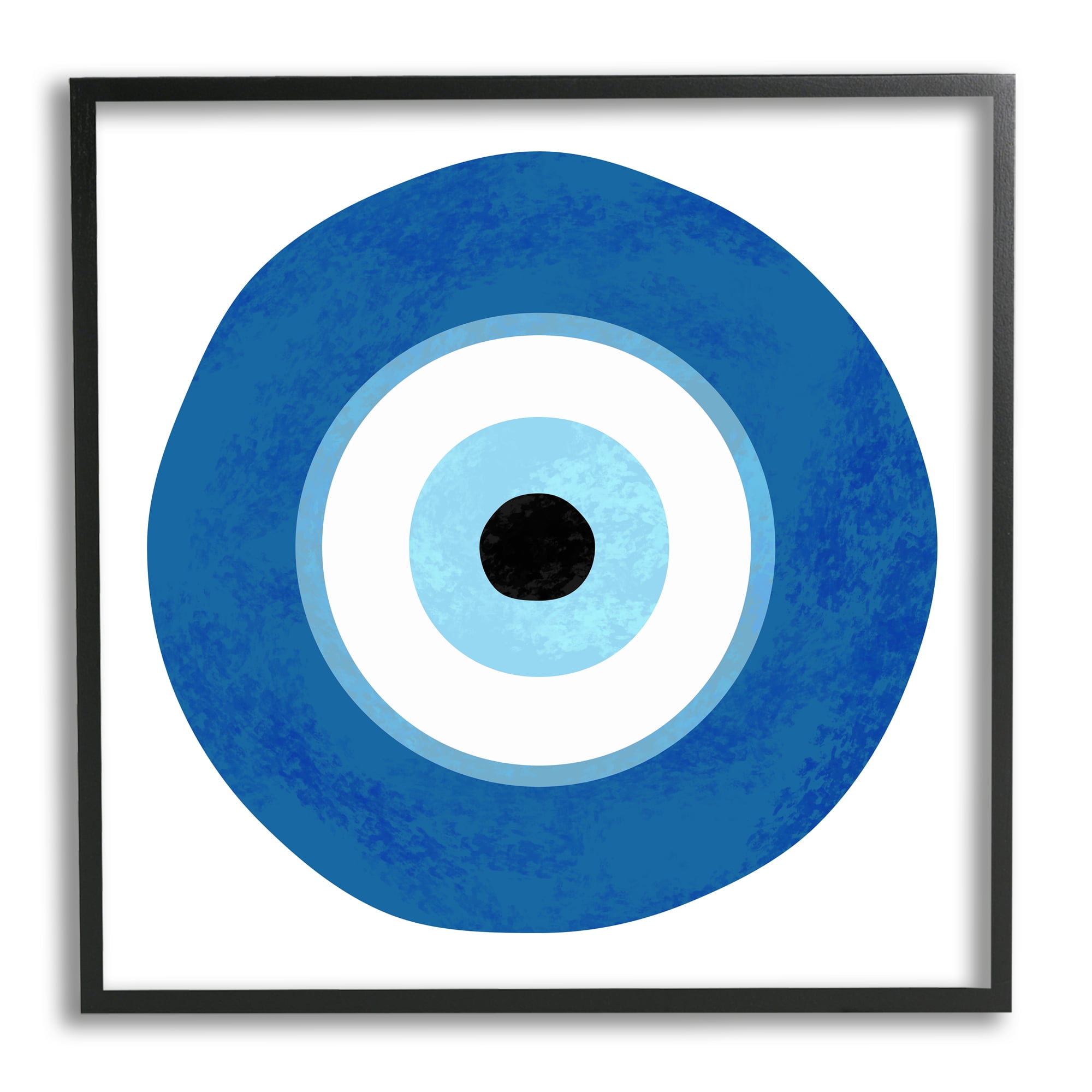 Stupell Industries Eye Centric Bold Blue Abstract Circular Dominant Shapes, 17 x 30, Design by Ziwei Li