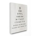 thumbnail image 1 of Stupell Industries Eye Chart Funny Word Bathroom Laundry Wood Textured Design Canvas Wall Art by Daphne Polselli, 1 of 1