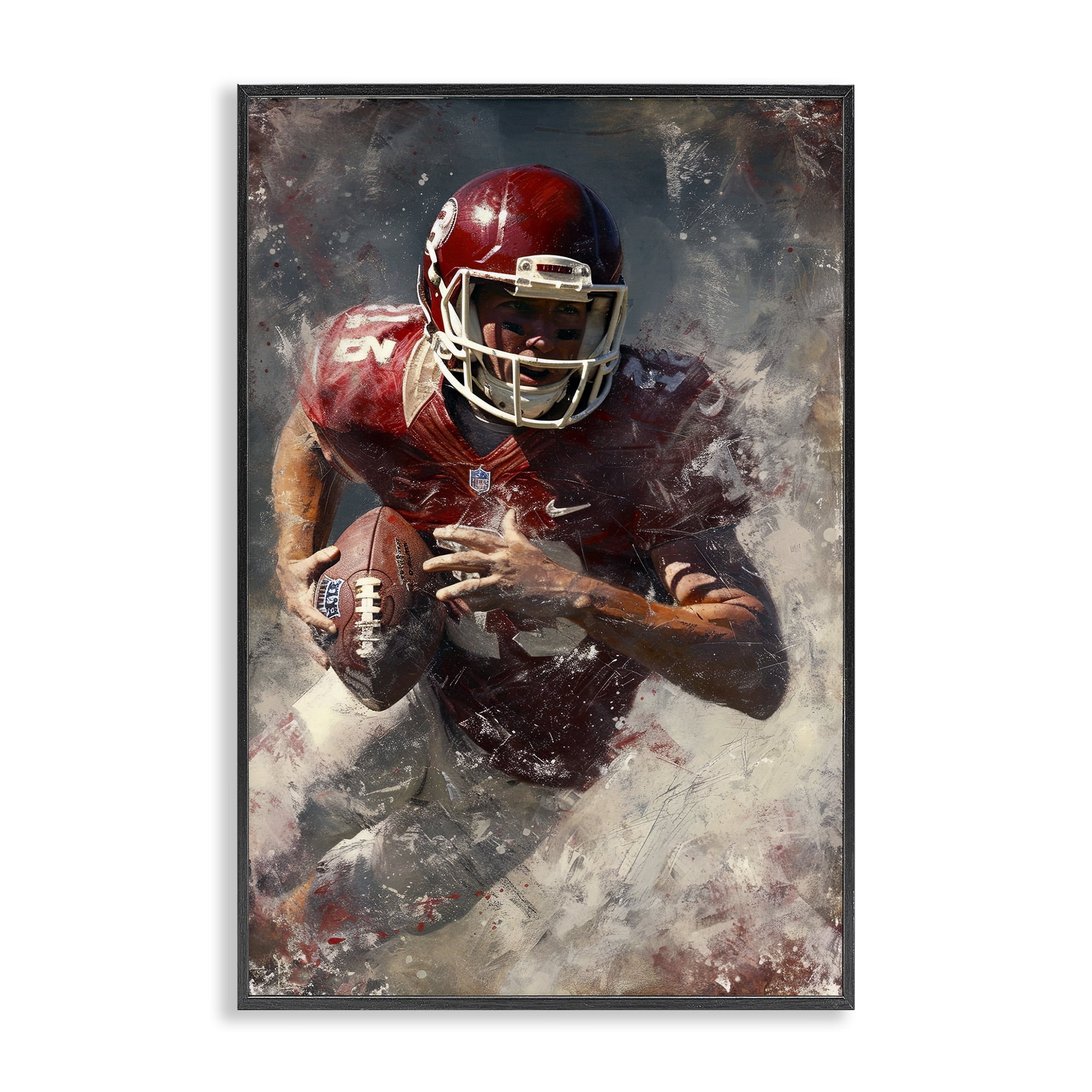 Stupell Industries Eye On The End Zone Black Framed Giclee Art, design by Ray Powers