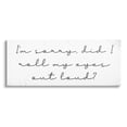 thumbnail image 1 of Stupell Industries Eye Roll Rustic Calligraphy Graphic Art Gallery Wrapped Canvas Print Wall Art, Design by Daphne Polselli, 1 of 7