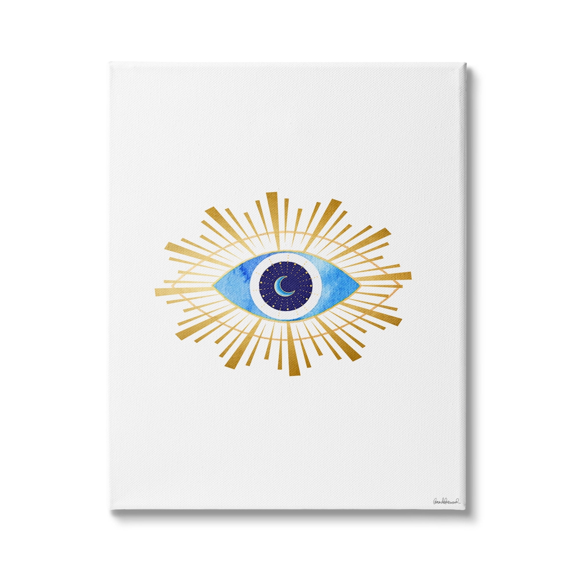 Stupell Industries Eye of Providence Radiant Abstract Shapes Crescent Moon, 30 x 40, Design by Amanda Greenwood