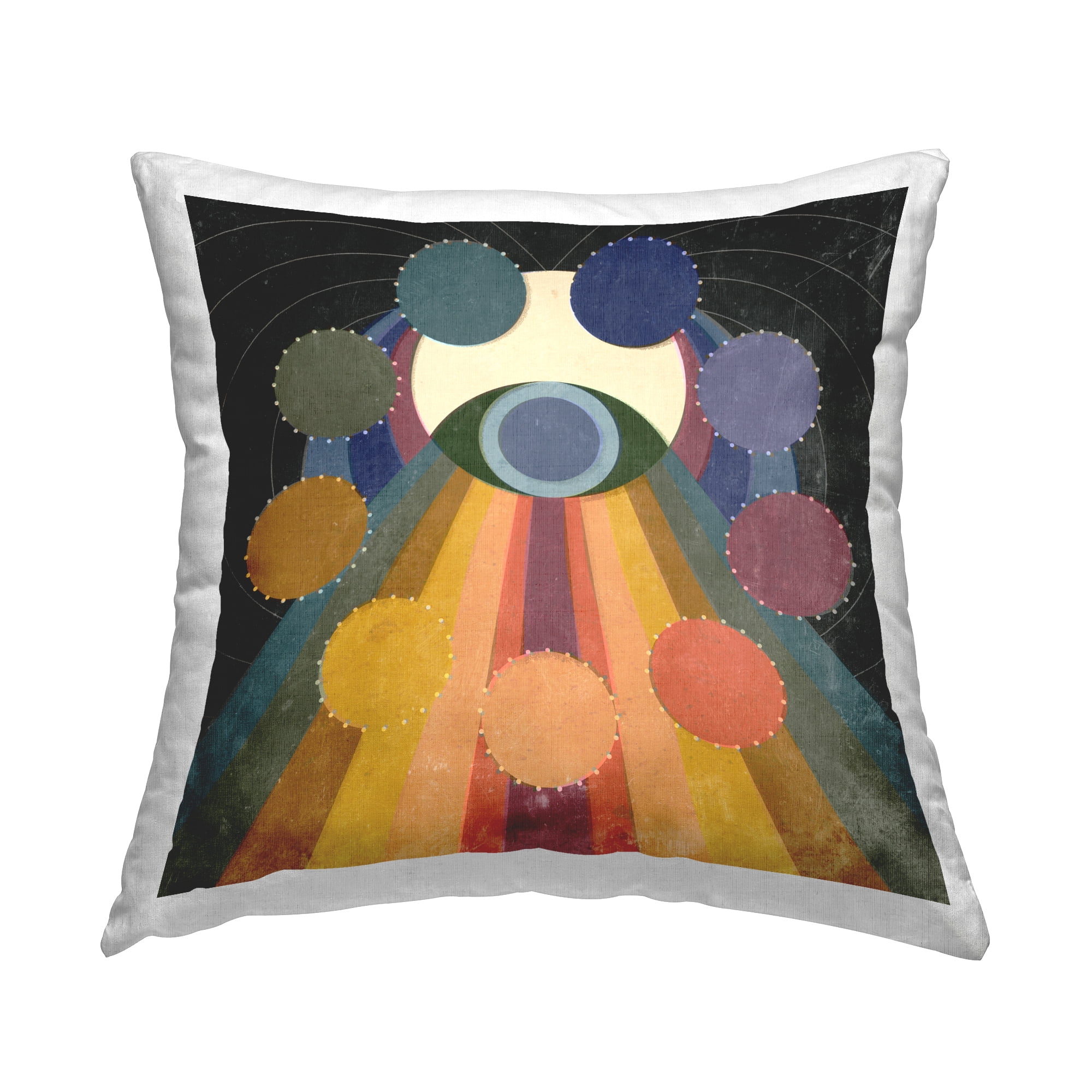 Stupell Industries Eye with Circles Pattern Decorative Printed Throw Pillow Design by Victoria Barnes .