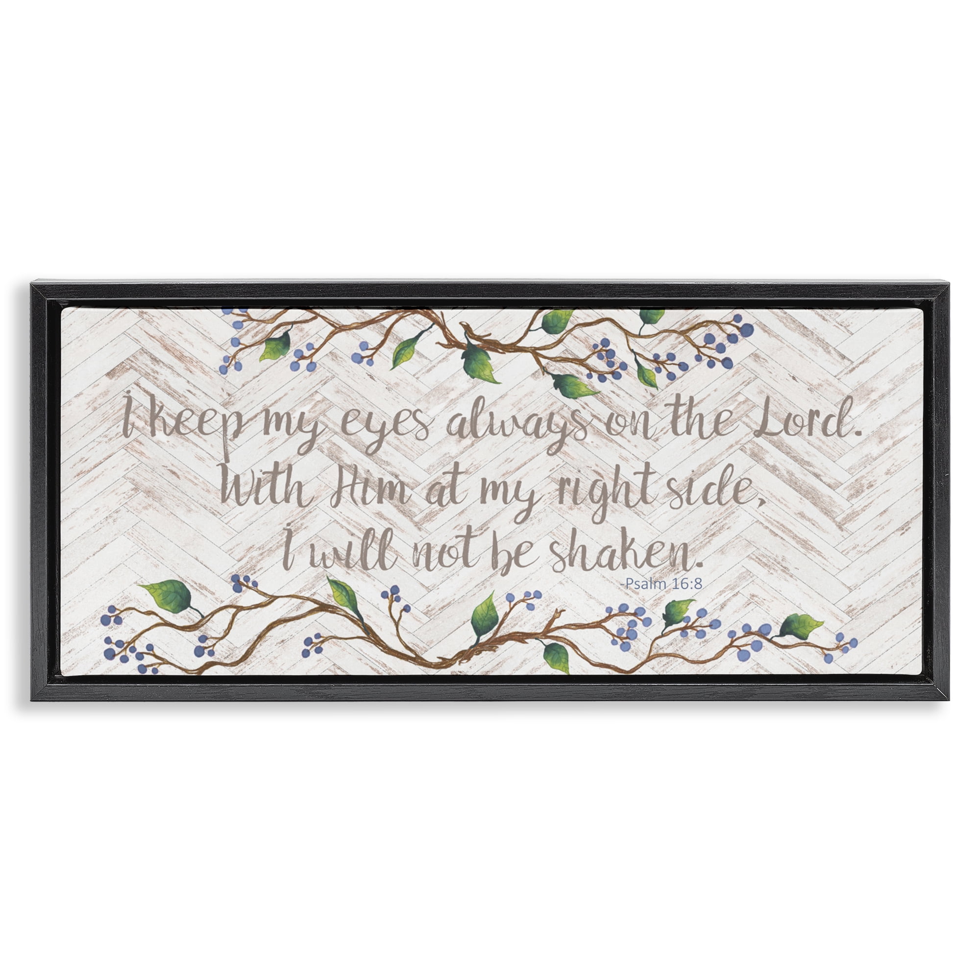 Stupell Industries Eyes On The Lord Black Framed Floater Canvas Wall Art, design by Elizabeth Medley