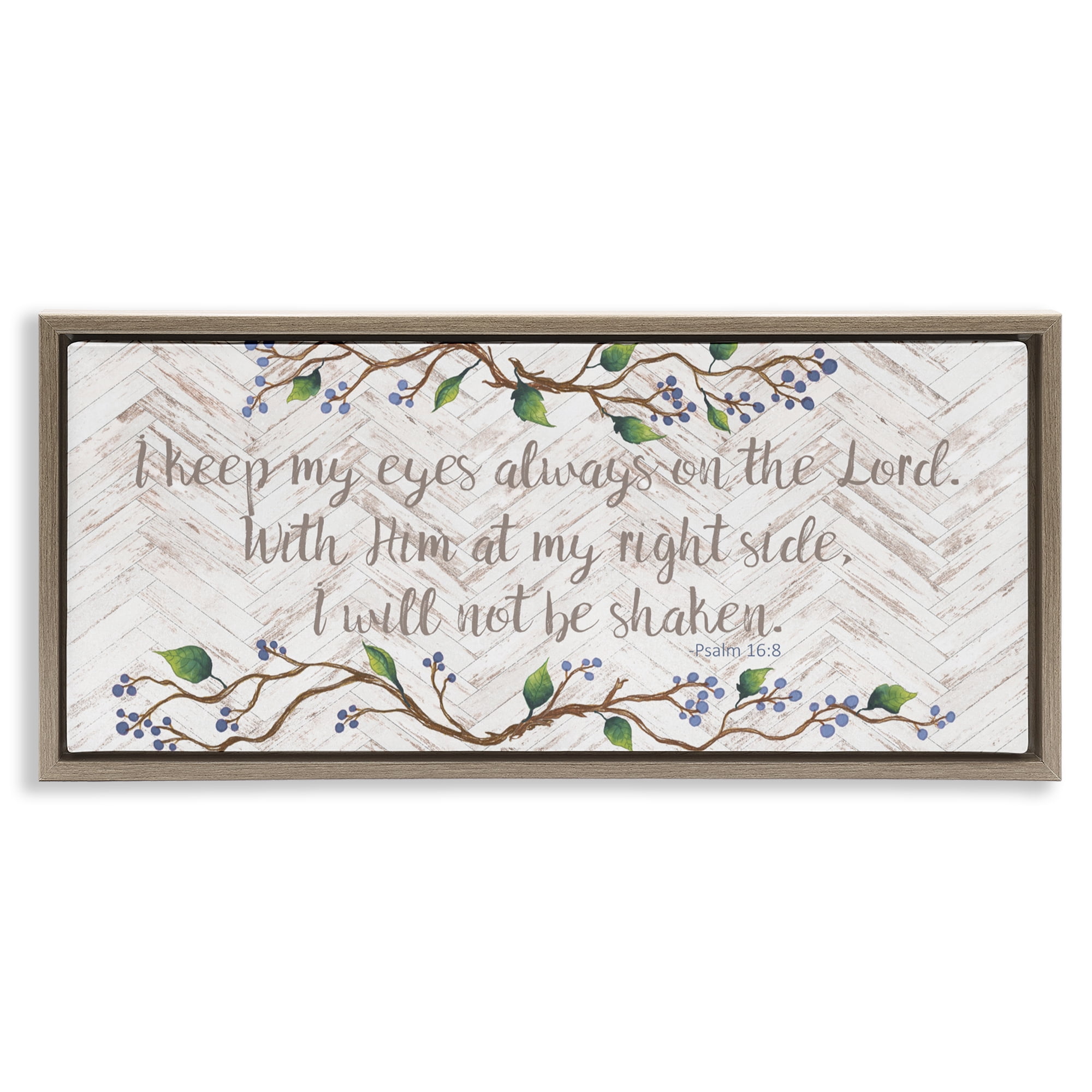 Stupell Industries Eyes On The Lord Brown Framed Floater Canvas Wall Art, design by Elizabeth Medley