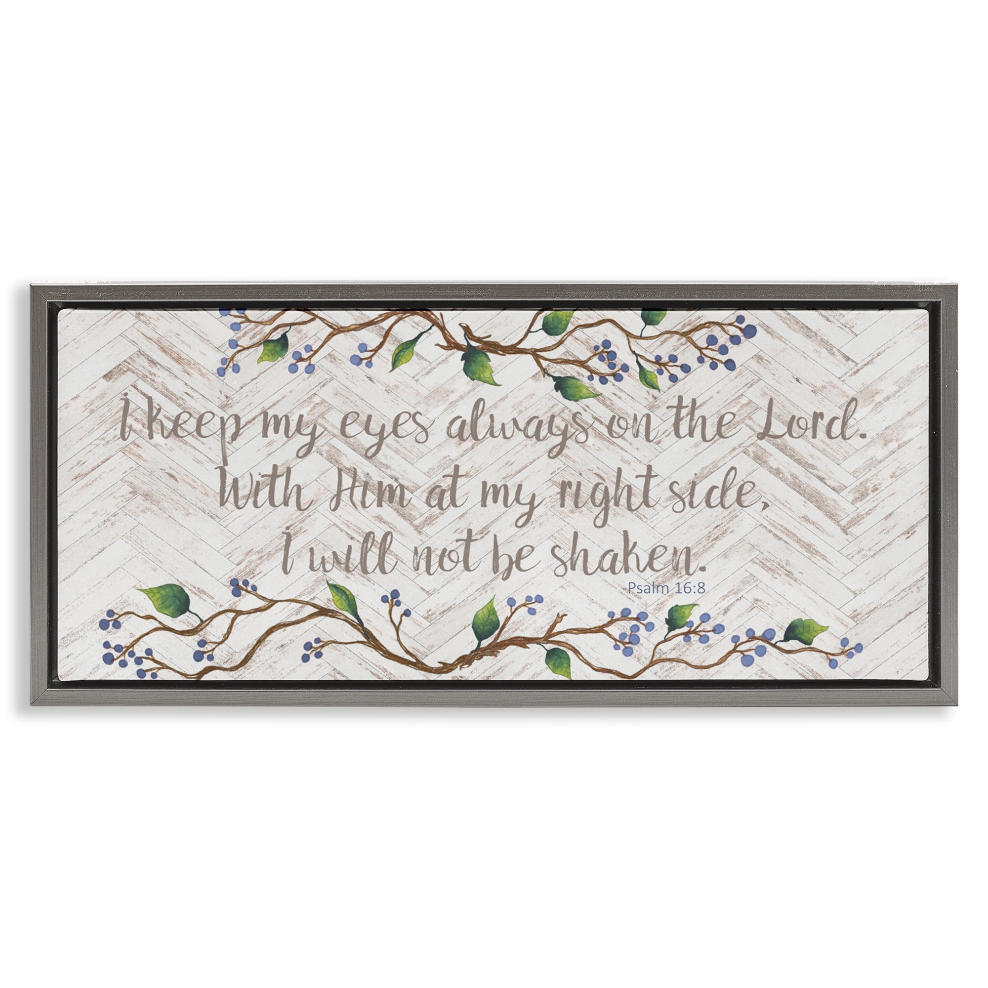 Stupell Industries Eyes On The Lord Gray Framed Floater Canvas Wall Art, design by Elizabeth Medley
