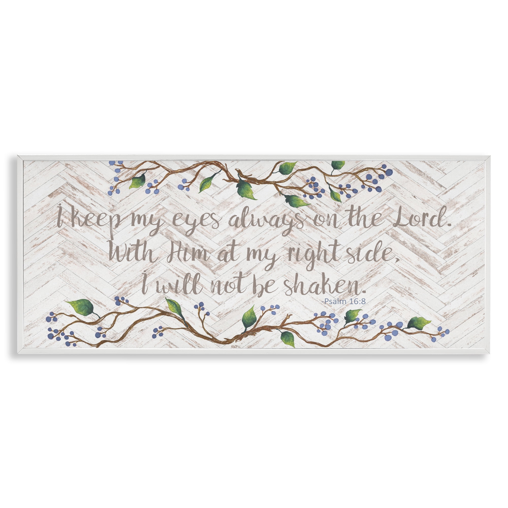 Stupell Industries Eyes On The Lord White Framed Giclee Art, design by Elizabeth Medley