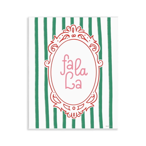 Fa La La Ornate Border Wall Plaque Art, 11 x 14, Made In USA