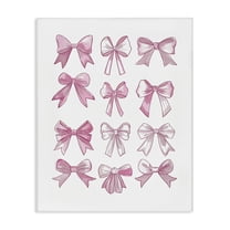 Stupell Industries Fabulous Bows Pattern Beauty & Fashion Painting Gallery Wrapped Canvas Art Print Wall Art, 16 x 20