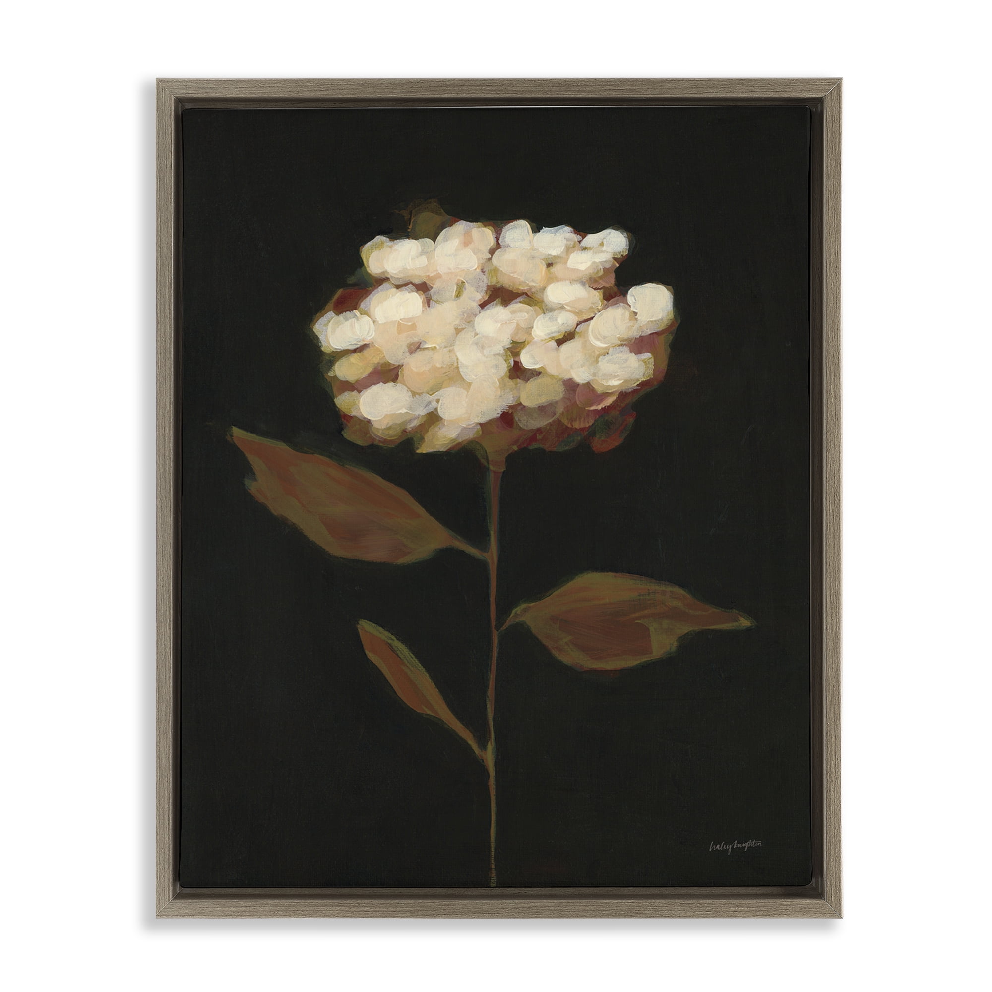 Stupell Industries Fade Into Fall Bloom Botanical & Floral Painting Brown Floater Framed Art Print Wall Art, 17 x 21