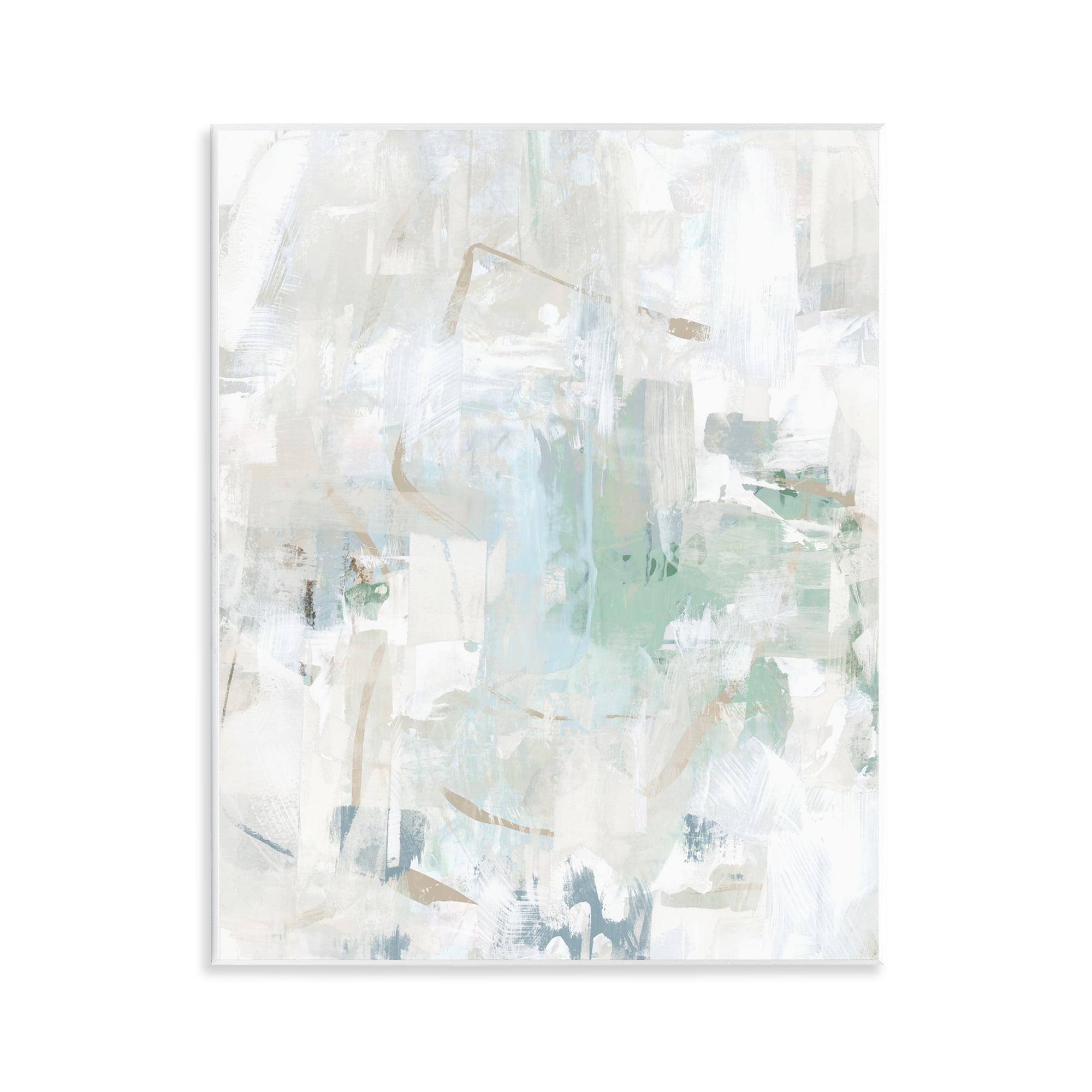 Stupell Industries Faded Abstract with Green Abstract Painting Unframed Art Print Wall Art, 11 x 14