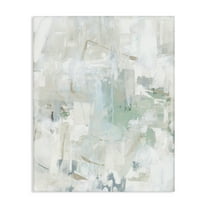 Stupell Industries Faded Abstract with Green Abstract Painting Wrapped Canvas Art Print Wall Art, 16 x 20